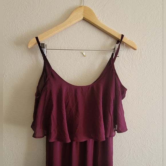 Show Me Your Mumu, Caitlin Ruffle Maxi Dress, Merlot,‎ Size Medium - Picture 4 of 7